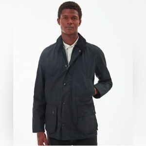 Barbour Ashby NWT waxed jacket size Large in classic black